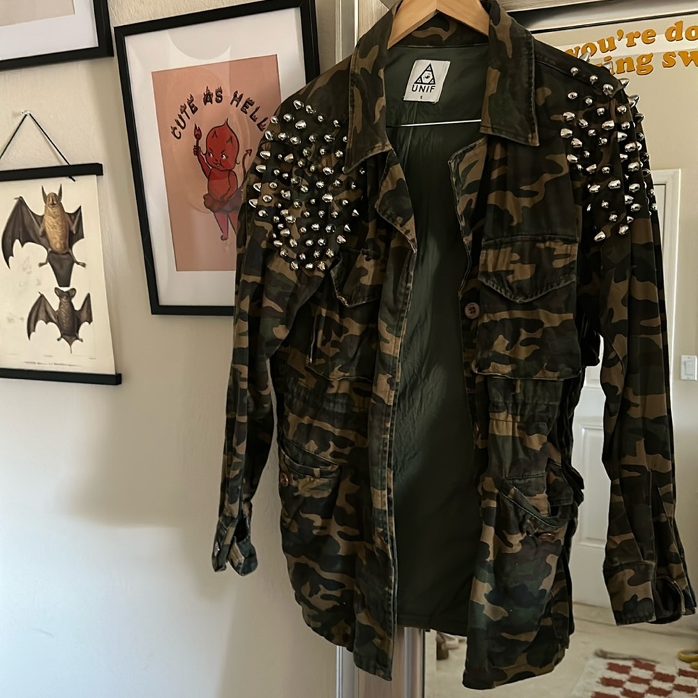 UNIF Camo Studded Jacket